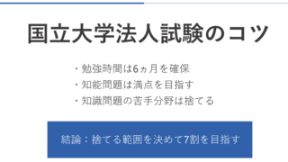 国立大学法人職員の筆記試験対策の勉強時間を解説!ボーダーは6~7割